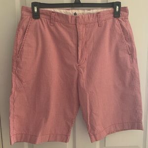 Men’s red and white shorts